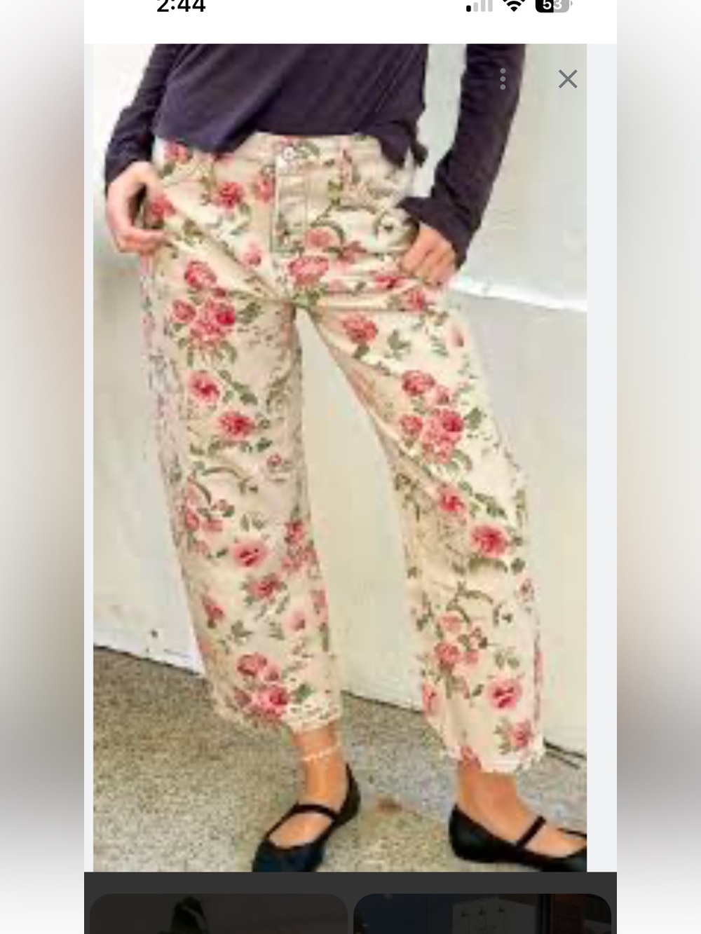 Deep Trance Floral Jeans
Free People ,we the free size 29